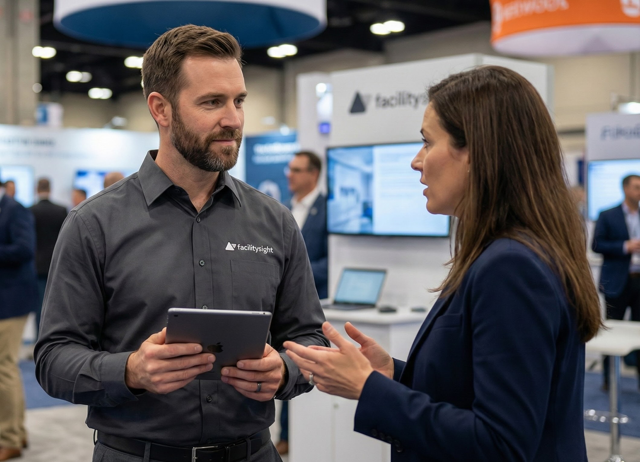 Modern office building interior